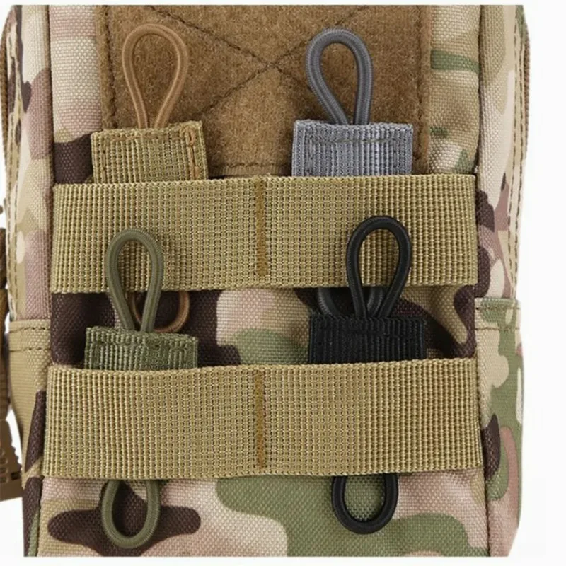 

4 шт. эластичный ремень Molle, тактическая система MOLLE, фиксатор лямки, аксессуары, фиксирующая пряжка для антенны PPT, фонарик