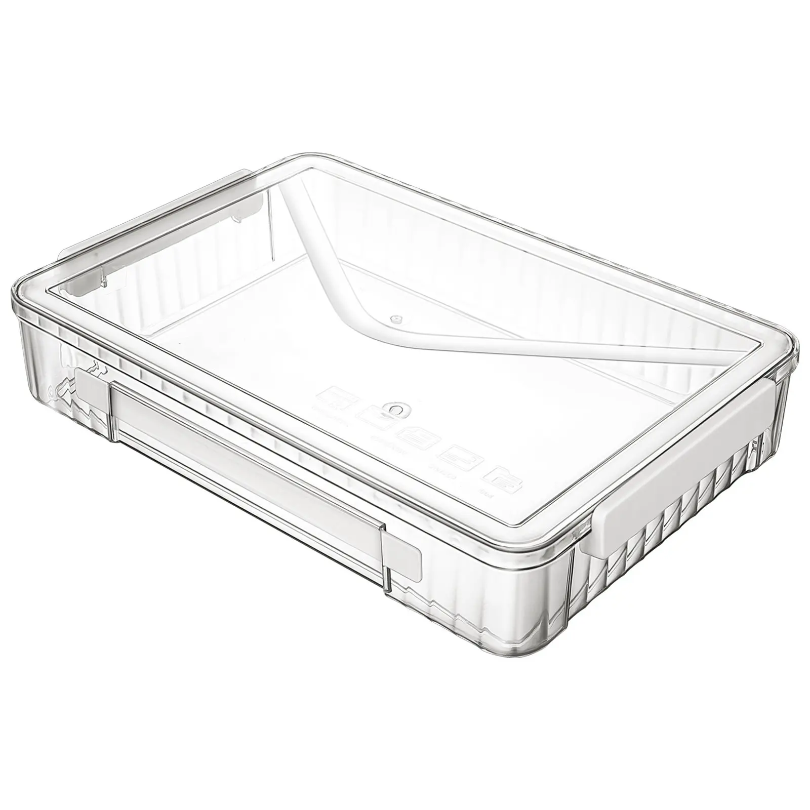 Storage Boxes File Case with Handle Document Organizer Portable Magazine Holder Plastic