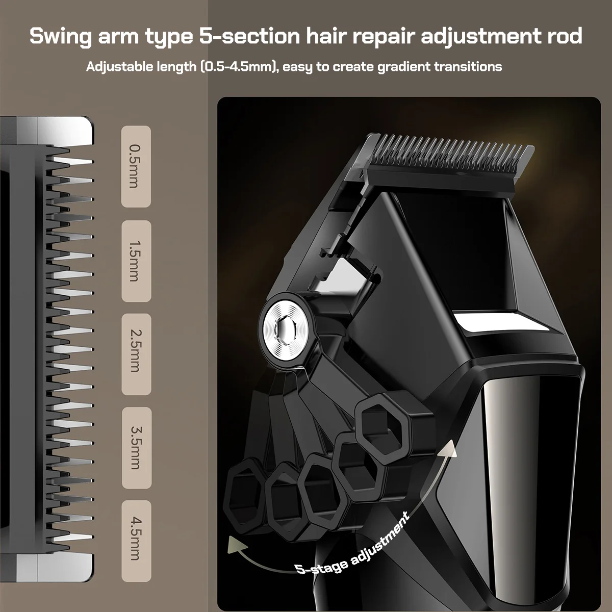 ماكينة تشذيب الشعر BRD 9007 للرجال 9000 دورة في الدقيقة مع قاعدة DLC ماكينة حلاقة بشفرة تتلاشى 4500 مللي أمبير في الساعة ماكينة قص الشعر الكهربائية الاحترافية