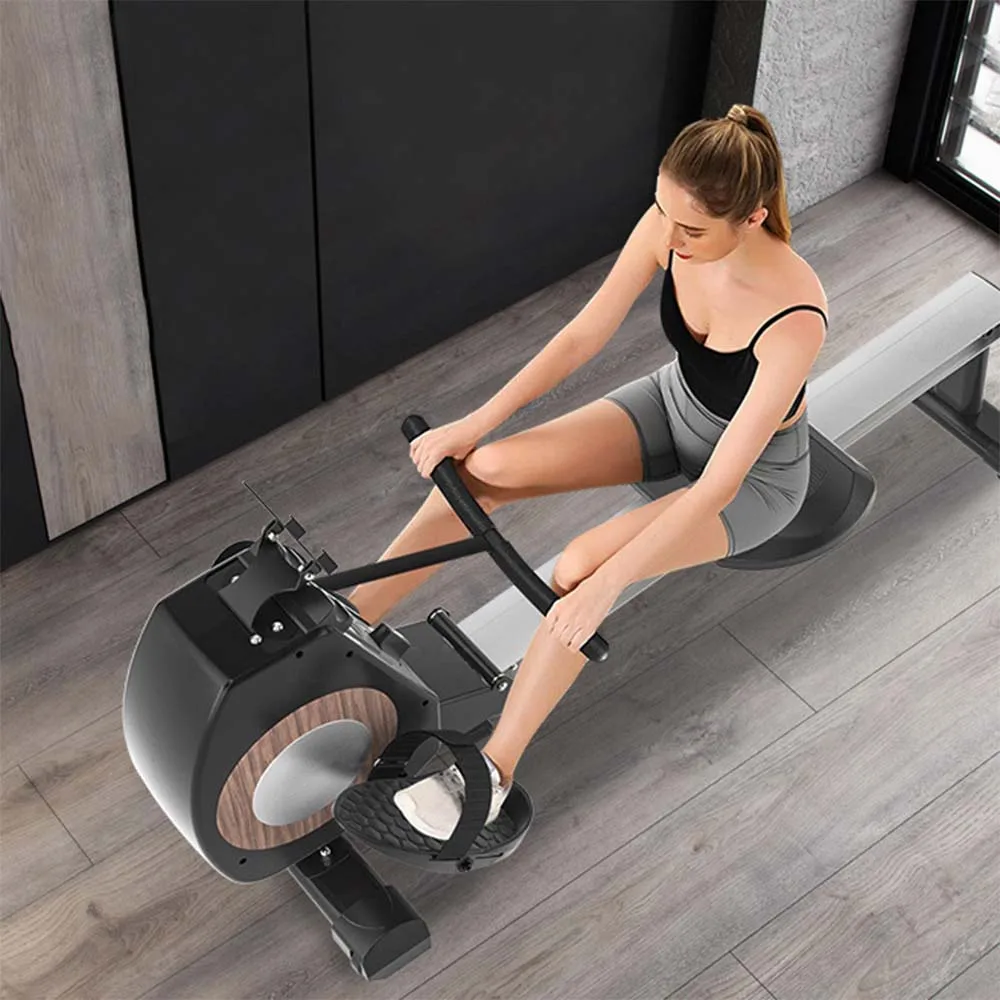 Ergonomic Chair With Matte Texture Safe Non-Slip Sweat-Absorbent Magnetic Resistance Rowing Machine Double-Track