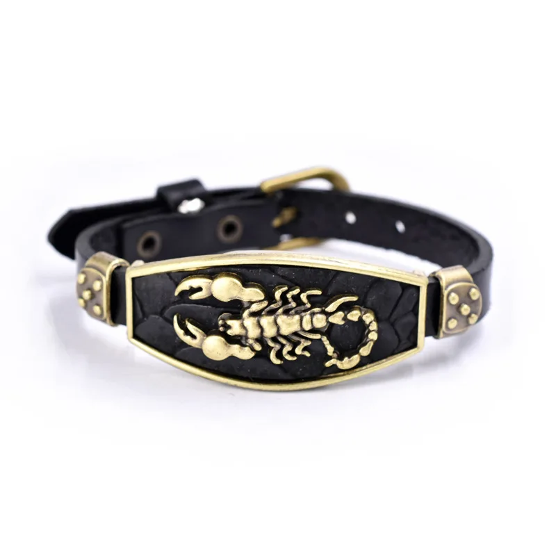 black leather bracelet Men's Mature and Stable and Elegant Giving Men The Best Gift for Men