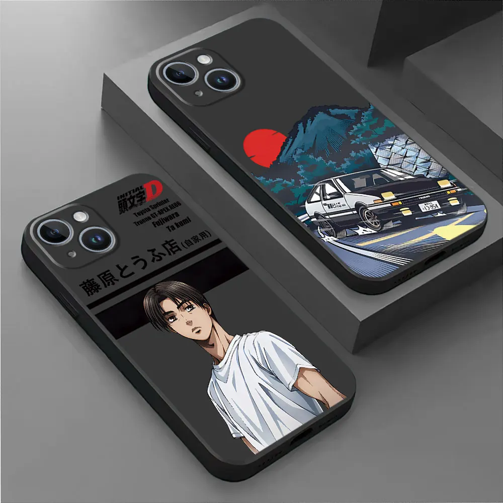 Anime Initial D Phone Case for Apple iPhone XS X 13 Pro XR 11 8 Plus 12 Mini SE 14 15 Pro Max 12 pro XS Cover Back TPU Soft