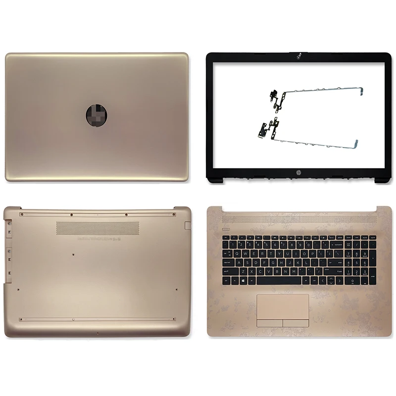 

New For HP Pavilion 17-BY 17-CA 17Z-CA 17T-BY Laptop LCD Back Cover Front Bezel Palmrest Bottom Case Hinges Rose Gold L25490-001