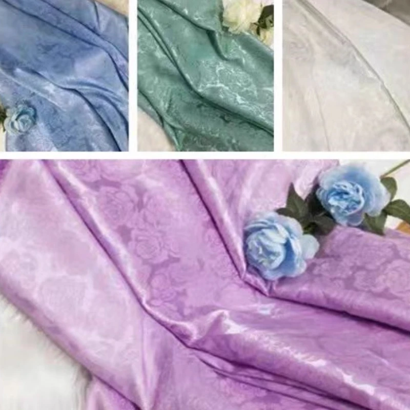 

Жаккардовая парчовая ткань с цветочным принтом, новое платье Ципао Ханфу в китайском стиле, женская одежда, весенне-осенняя модная ткань высокого класса