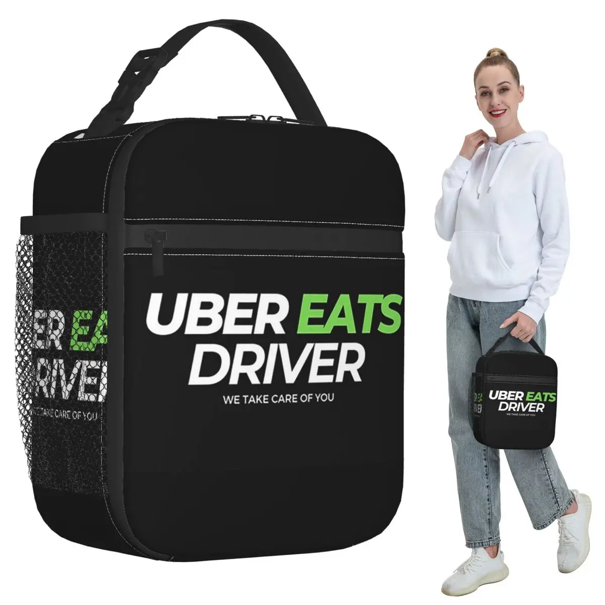 

Uber Eats Driver Logo Food Delivery Driver Изолированная сумка для обеда для детей Школьный холодильник Термальная коробка для еды Tote Портативные ланч-боксы