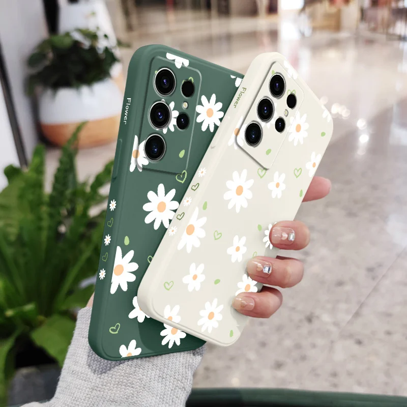 Tender Daisy Phone Case For Samsung Galaxy S26 FE Plus Ultra Silicone Soft Cover