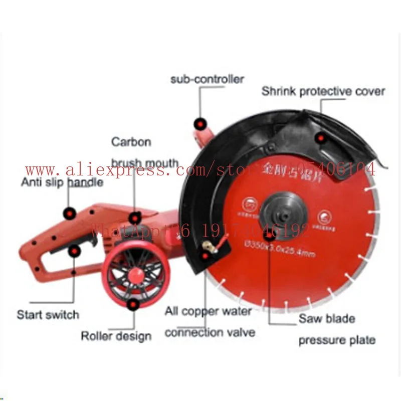 New Electric Wall Slotting Machine Concrete Cutting Machine Circular Saw Cutting Power Tool