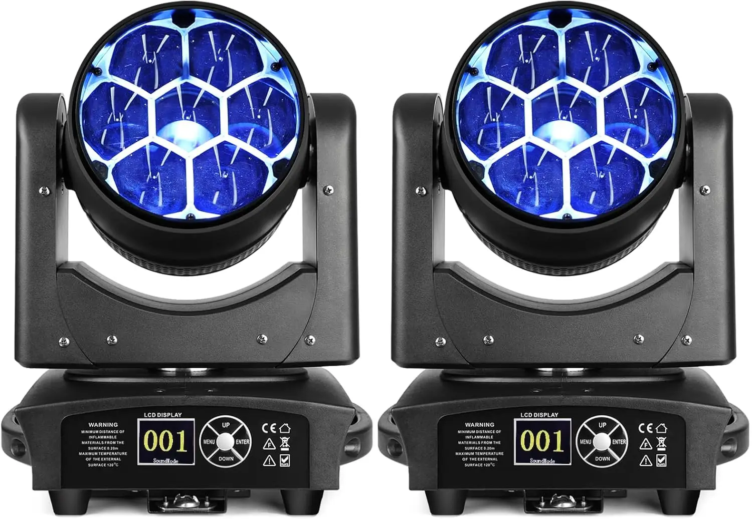 

BETOPPER LM0740 Moving Head Light 7x40W RGBW Beam/Wash/Zoom/CTO Effect Bee Eye LED Stage Lighting Spot Lights with Sound Activat
