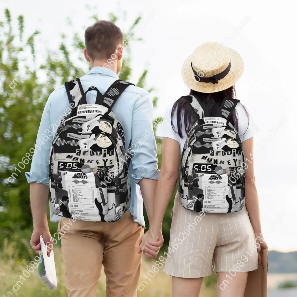 Rock Music Album Band for Men Women Student School Bookbag Arctic Monkeys Canvas Daypack Elementary High College Lightweight