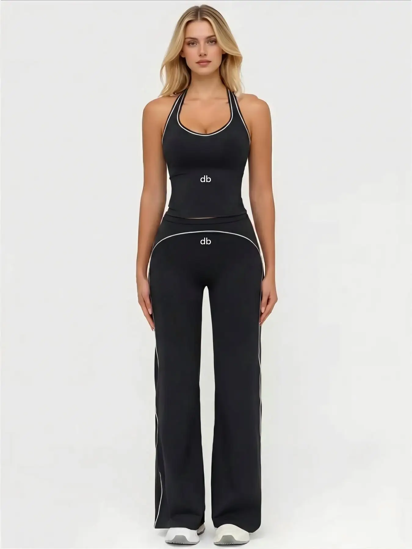 2026 New Model Yoga and Pilates Fitness Set for Ladies - Women's Sports Bra with Underwire and Wide Leg Pants