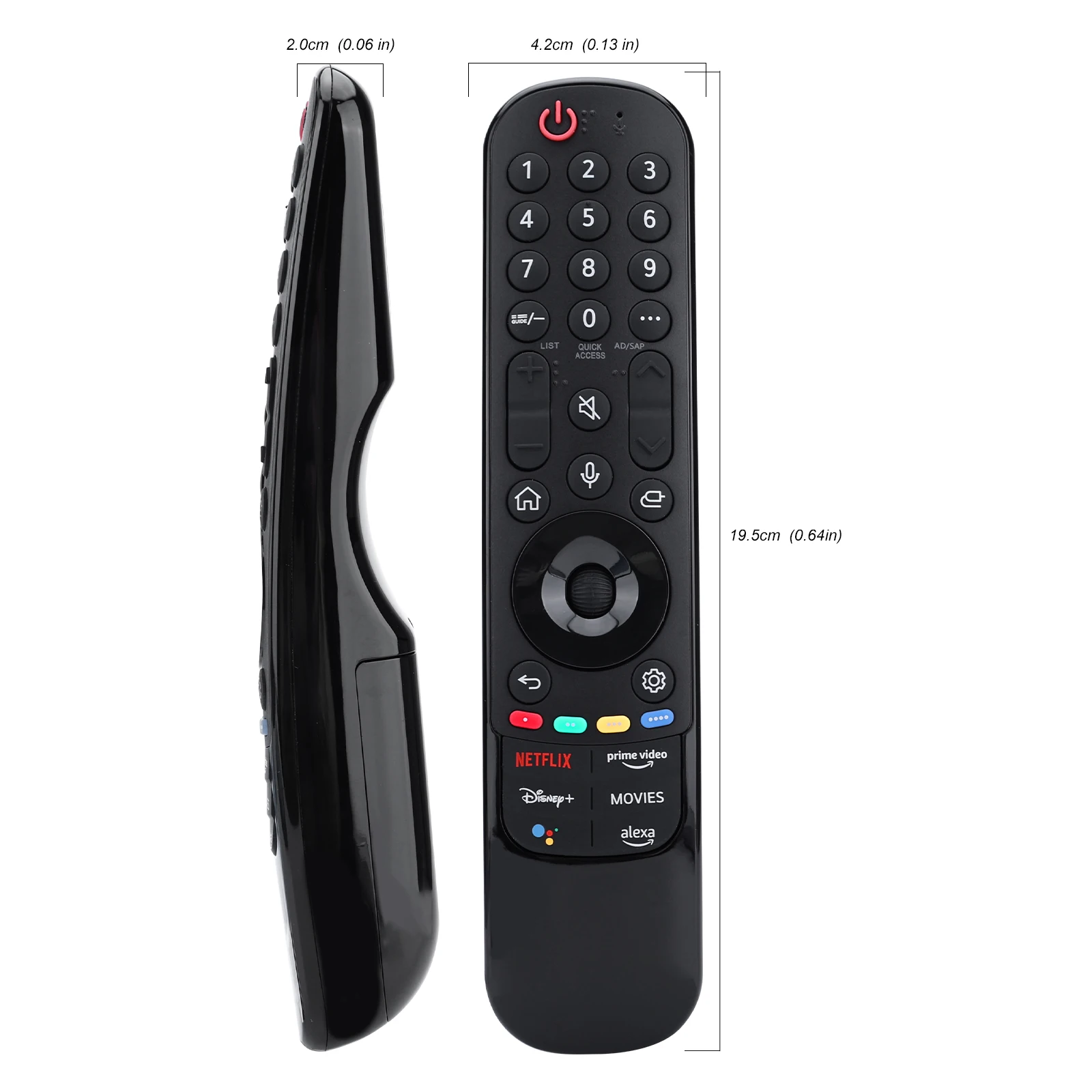 جهاز التحكم عن بعد MR22GA AKB76039904 بديل للتلفزيون الذكي LG لجهاز التحكم عن بعد السحري MR22GA (بدون مؤشر ولا وظيفة صوتية)