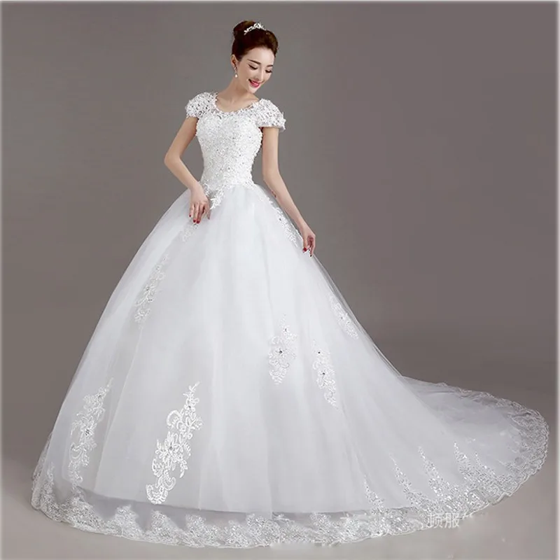 Elelgant Lace Trouwjurk Met Mouwen Bruid Gown Princes Vintage Plus Szie Vestidos De Casamento