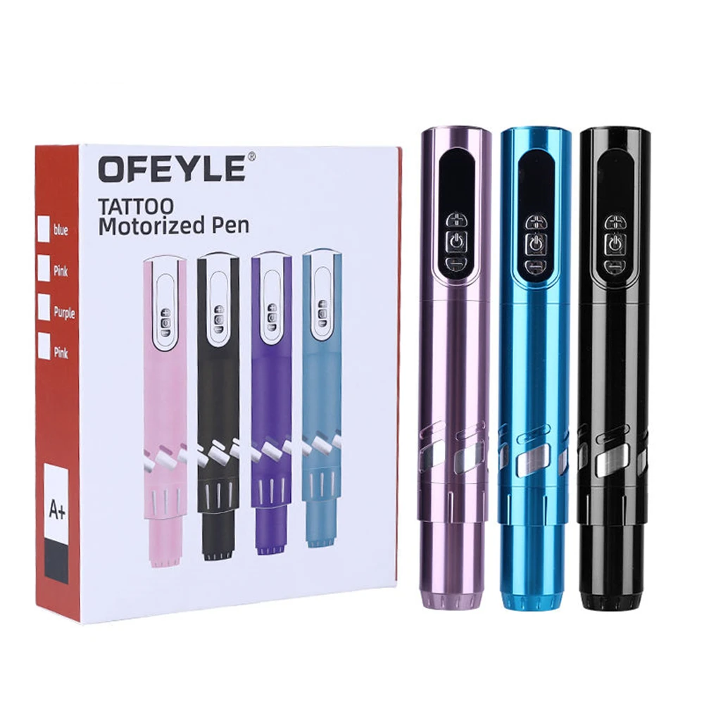 Profession elle Qualität drahtlose rotierende Batterie Tattoo Maschine Stift Digital anzeige Batterie Permanent Make-up Augenbrauen Secant Tattoo Stift