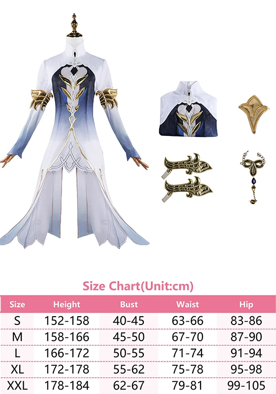 Game Genshin Cos Focalors Furina Cosplay Costume Outfit Fantasy Dress Accessory For Adult Girls Roleplay Halloween Carnival Suit