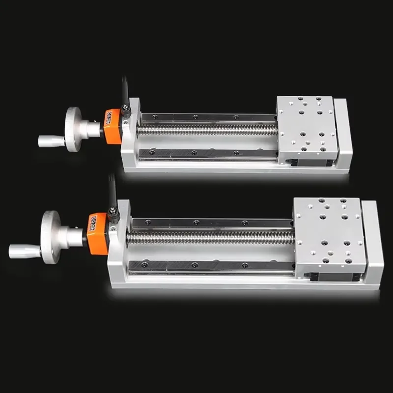 Manual Slide Table Linear Guide Module T-type Lead Screw XYZ Digital Display Fine-tuning Width 100mm Motion Module