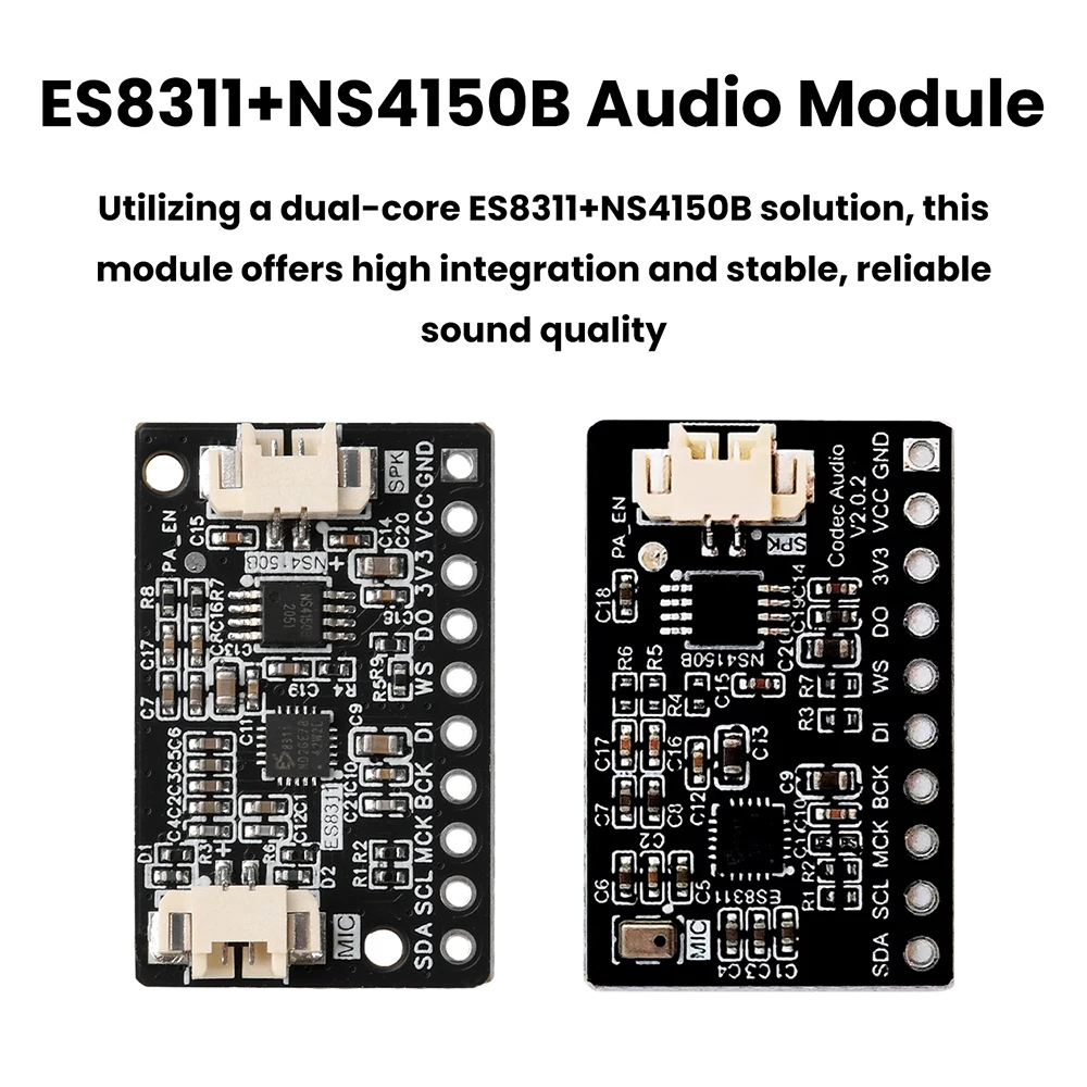 ES8311+NS4150B Digital Audio Amplifier Board, Microphone Audio Module, Compatible with ESP32-C3/S3 and Other Development Boards