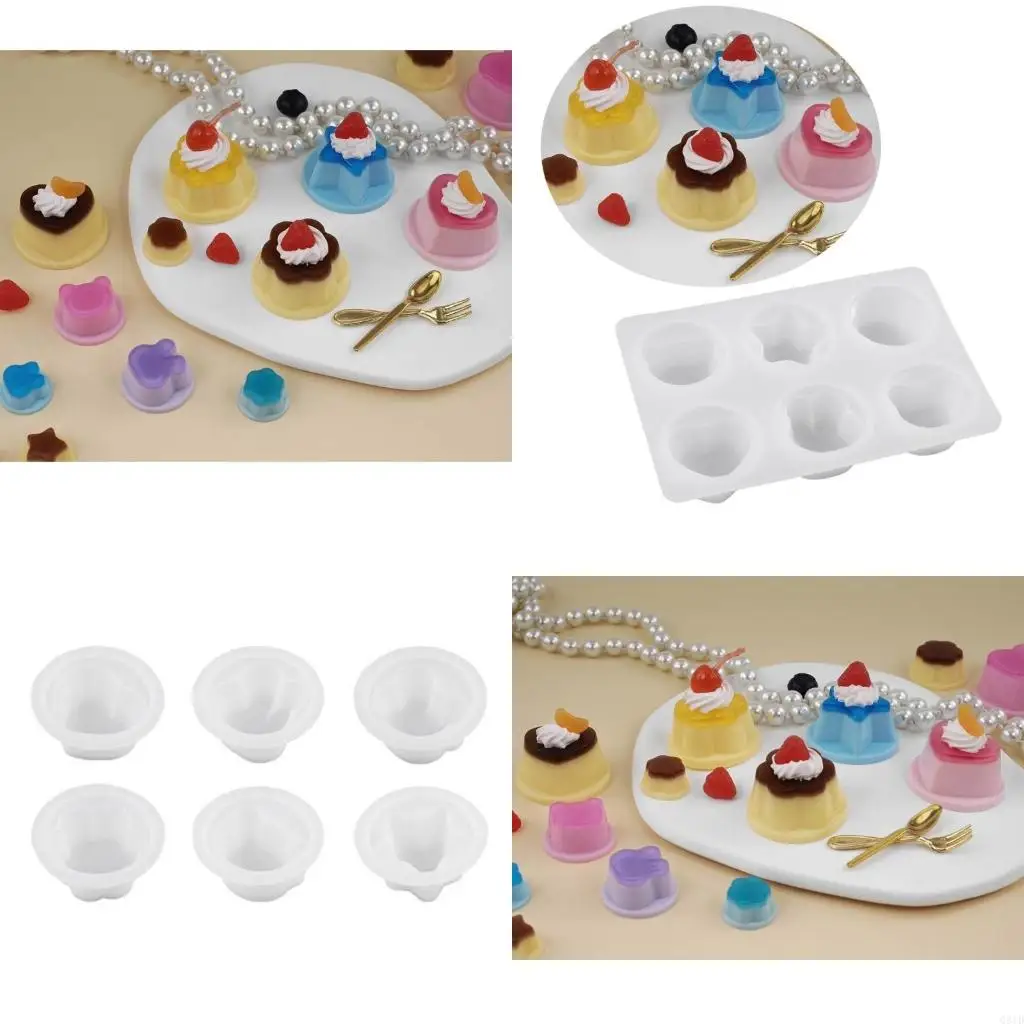 Cute Heart Star Animals Pudding Silicone Mold DIY Keychain Pendant Jewelry Tools Epoxy Resin Mold Crafts Making Supplies