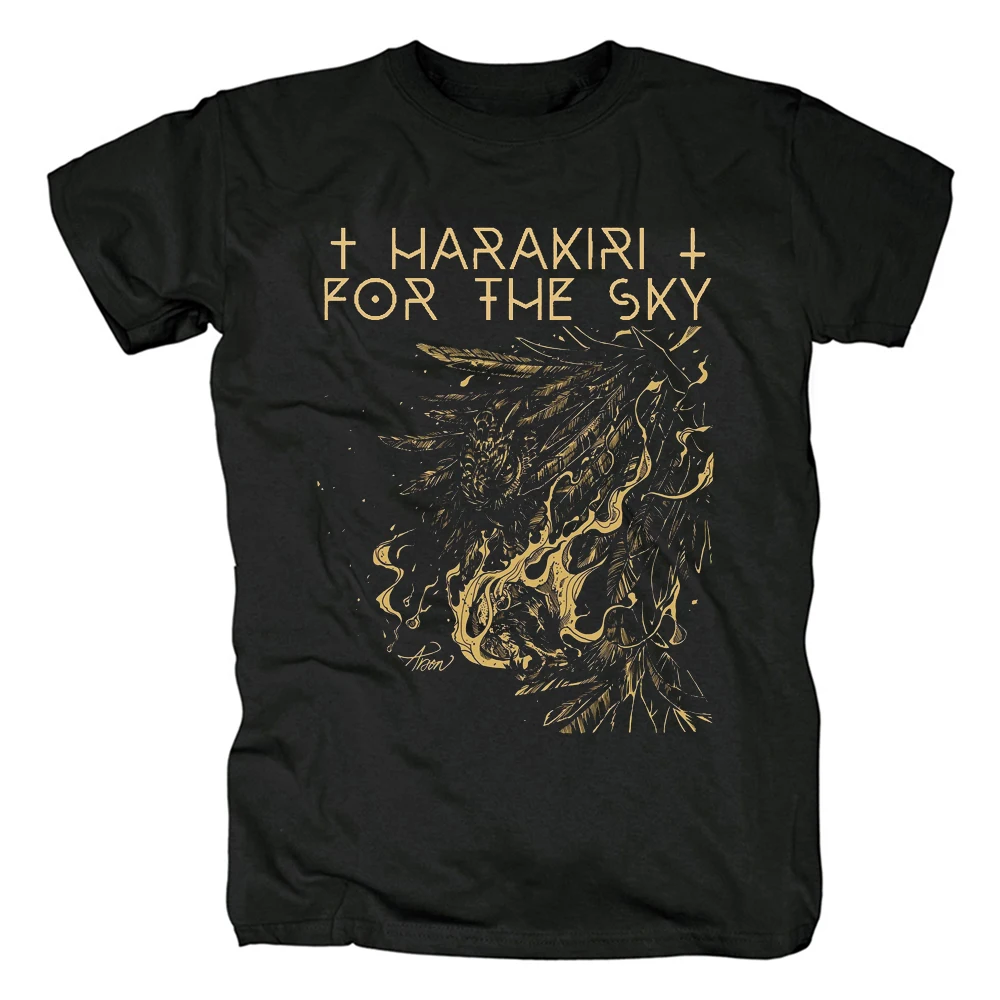 Harakiri for The Sky Rock Band Wolf Beast Men Women Short Sleeves T Shirt Black Heavy Metal Tee Tops Fitness Streetwear Hip Hop