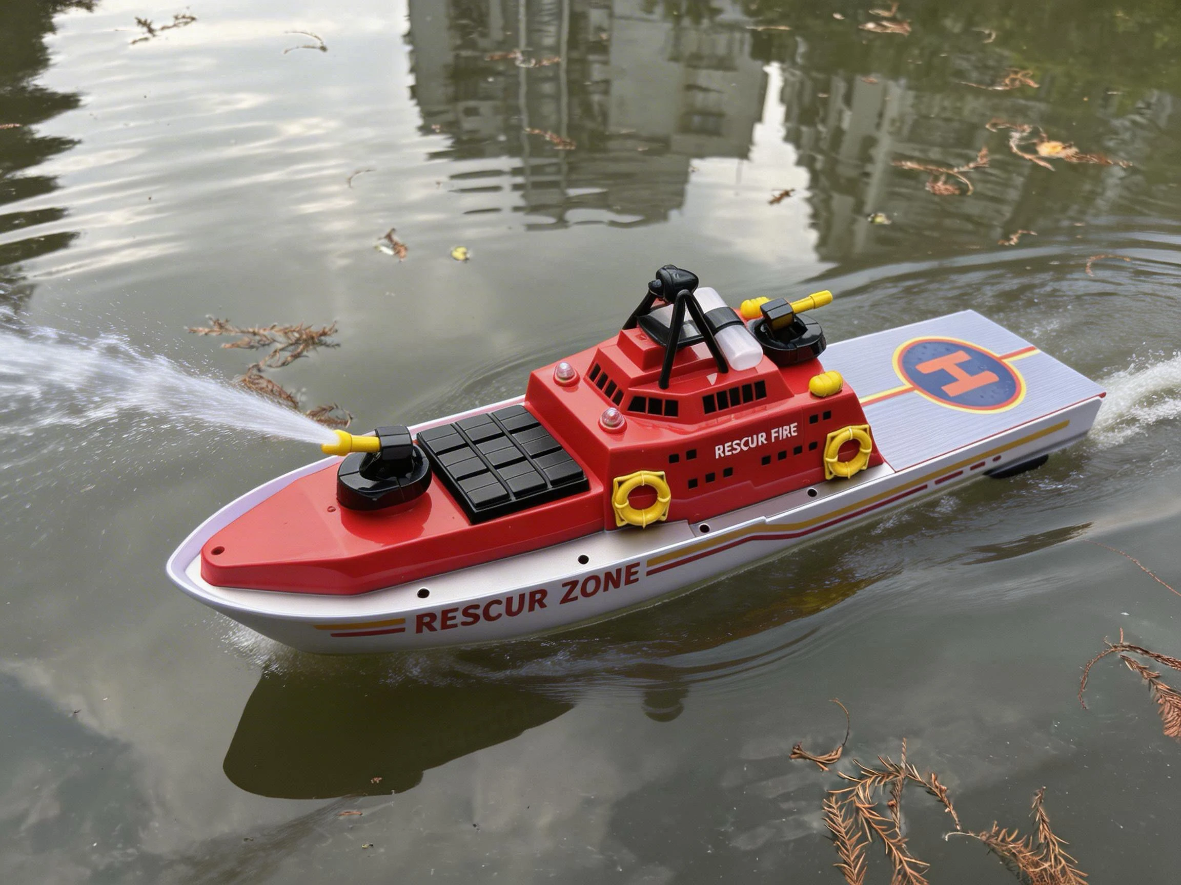 Remote control water spray boat series models, large and medium-sized summer entertainment boat models, fire boats, police boat