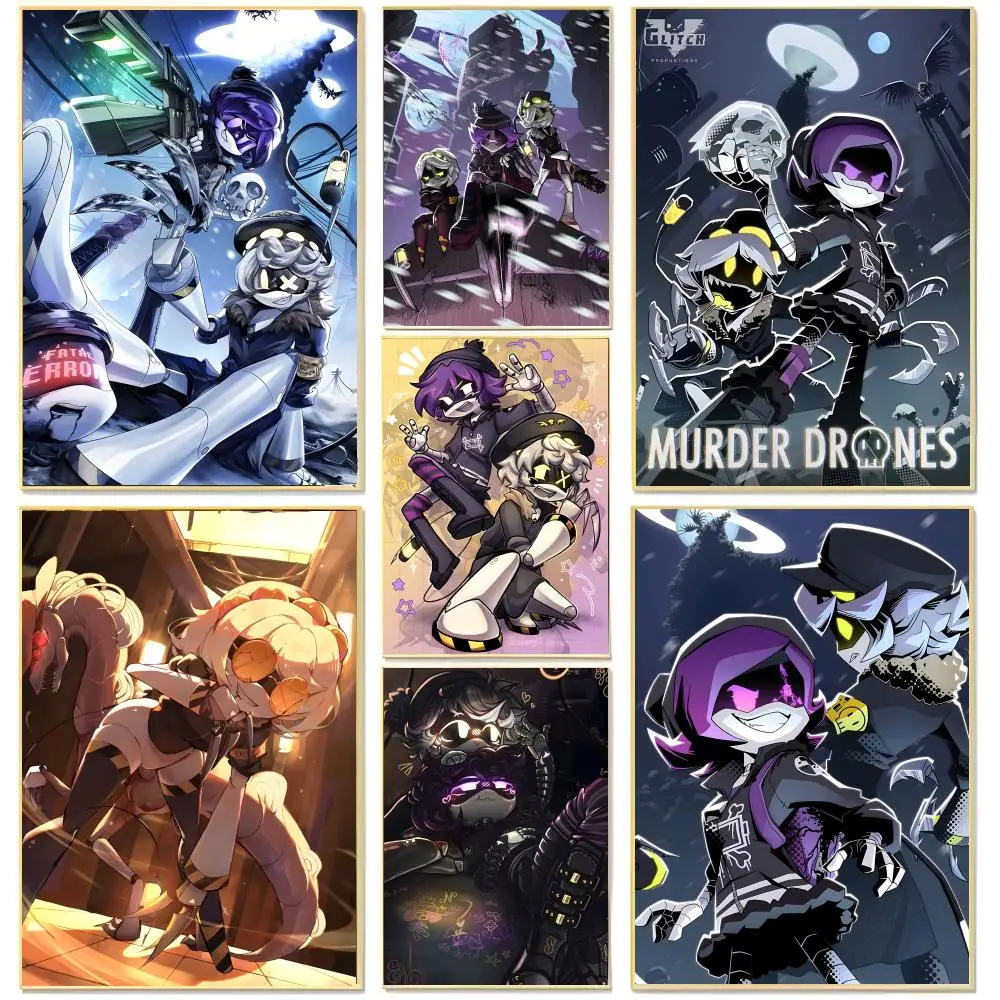 sci fi animation robot anime M-Murder Drones Poster Living Room Bedroom Decorative Print Unframed Decor