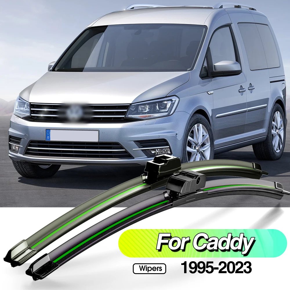 

For VW Caddy MK2 MK3 MK4 MK5 1995-2023 2pcs Front Windshield Wiper Blades Windscreen Window Accessories 2000 2004 2007 2015 2017