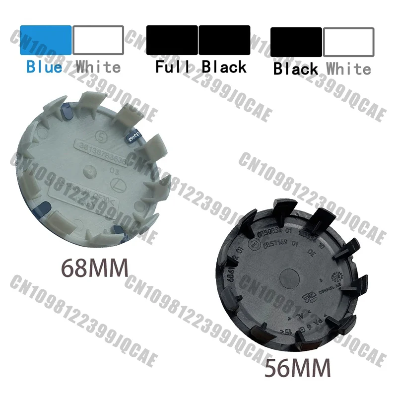 4Pcs/set 56mm 68mm Car Wheel Center Hub Caps Cover For E87 E30 E36 E46 E90 E91 E92 F34 G20 E60 E61 G30 E34 E39 E83 Accessories