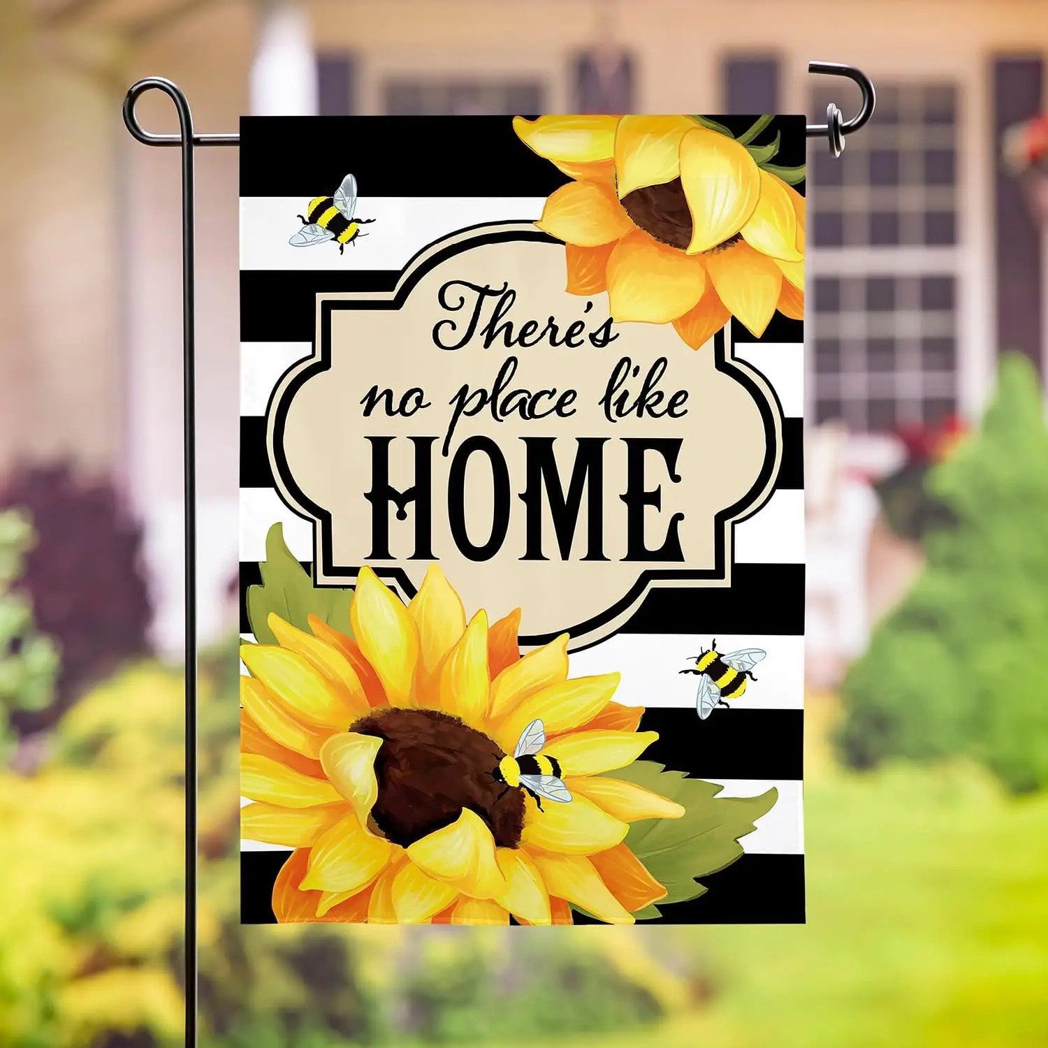Evergreen Flag There's No Place Like Home Burlap Garden Flag | Welcome Garden Flag 12x18 Double Sided | Small Garden Fla UUL EEZ