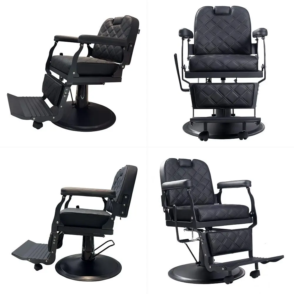 

Reclining Barber Chair Heavy Duty, Salon Chair for Hair Stylist with Removable Headrest 360 Degree Rotation, All Purpose for Br
