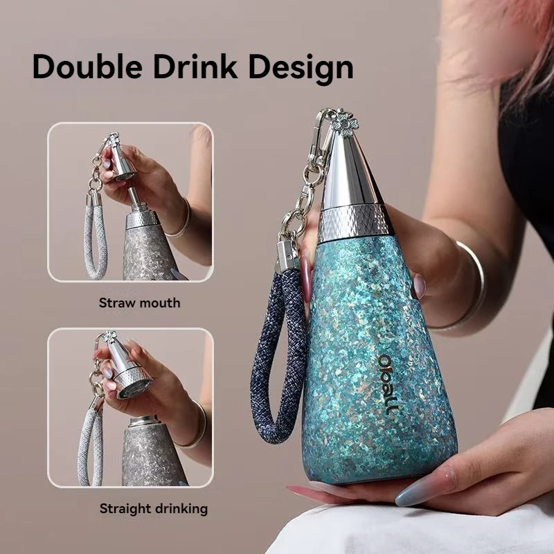 Wasserflasche aus reinem Titan, langlebige heiße Thermoskanne, luxuriöse Mode-Thermoflaschen, Thermo-Liter, kalte Tassen, isolierte Kaffeetassen