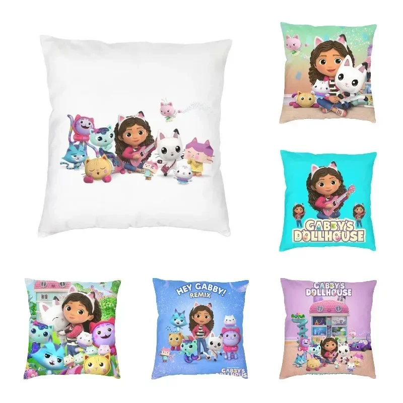 Gabbys Dollhouse Gabby Cats Pillow Case for Living Room Cakey Mercat Nordic Cushion Cover Soft Pillowcase