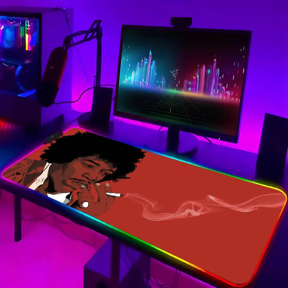 Jimi Hendrix Mouse Pad Gaming Rgb Mousepad Backlit Keyboard Gamer Girl Xxl Laptop Birthday Mat Table Pads Deskpad