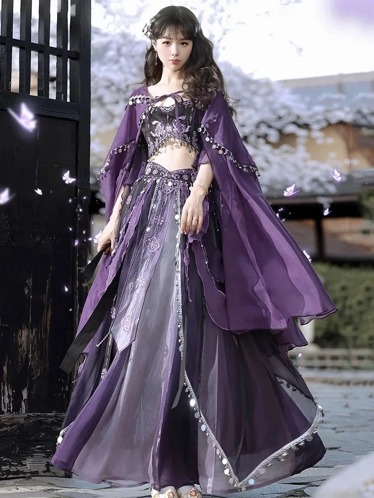 

A complete set of new styles Hanfu female Western Regions Goddess Tianzhu ancient costume exotic style