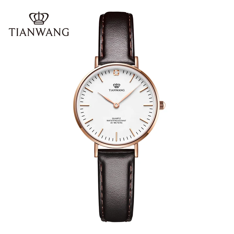 TIAN WANG Women\'s Watches Simple Business Leather Watch For Women Quartz Wristwatches Ladies Sapphire Glass Birthday Gifts Women