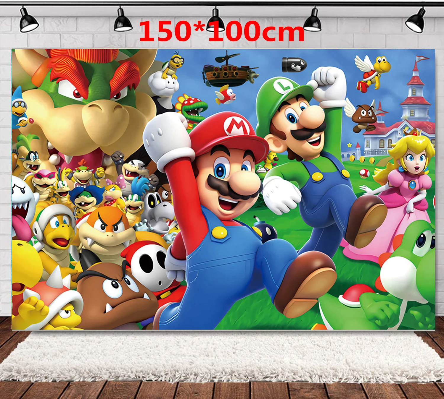 

Marioed Super Bros Party Backdrops Decoration Boys Girls Party Supplies Backgrounds Vinyl Photography Shootings Festivel Gifts