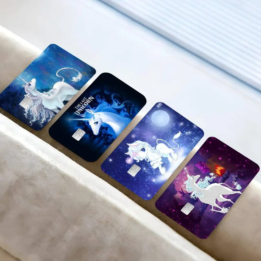 The Last Unicorn Credit Card Skin Stickers For VISA Bank Bus Metro Access Card Protective Film Cover Sticker Decal Women