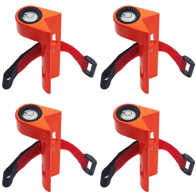 

4X Centering Pole Carbon Fiber Pole Leveler Bubble Assembly Right-Angle Level Strap Portable Vertical Level Orange