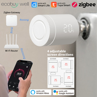 Tuya Smart Home Zigbee Radiator Valve Smart Thermostatic Valve Head Zigbee 3.0 Thermostatic Radiator Valve Alexa Google Home