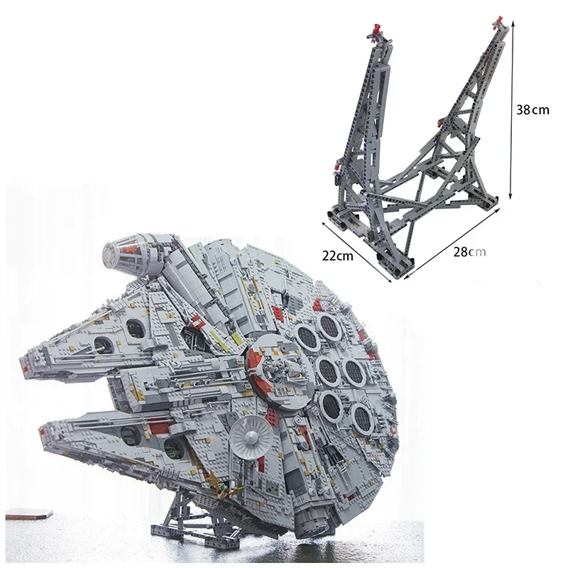 

MINISO In Stock The Large Ship Falcon Home Decoration Compatible 75192 05132 For Children Boys Birthday Christmas DIY Gifts