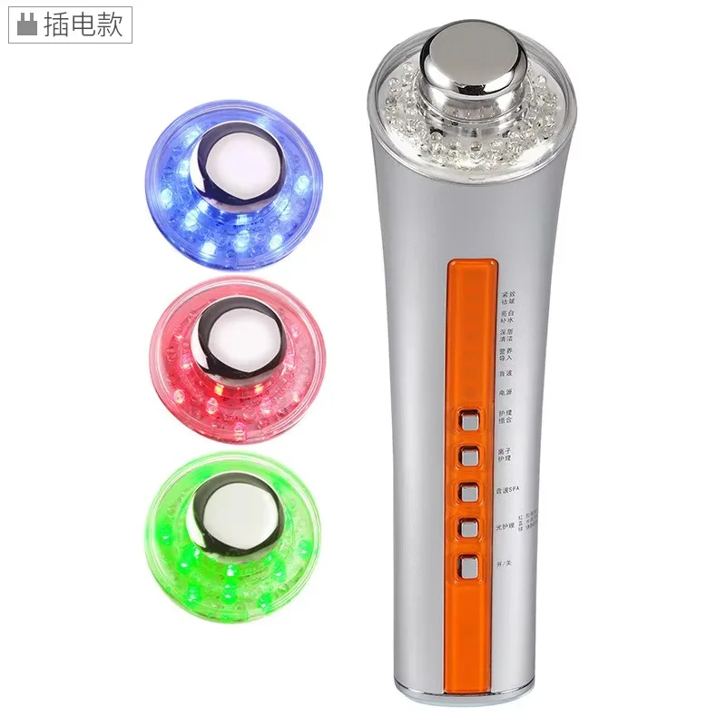Household LED Facial Beauty Device 3‑Mode Massager with US Plug Skin Lifting Rejuvenation Home Skincare Instrument