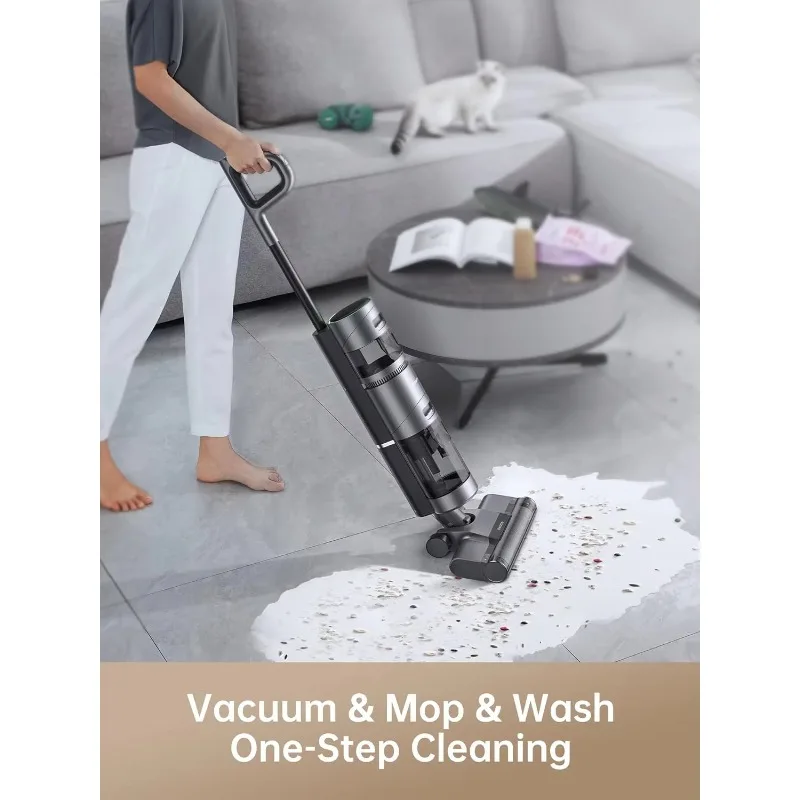 Dreametech H11 Max Cordless Wet Dry Vacuum Cleaner, Hardwood Floors Cleaner for Multi-Surface Cleaning with Smart Control System