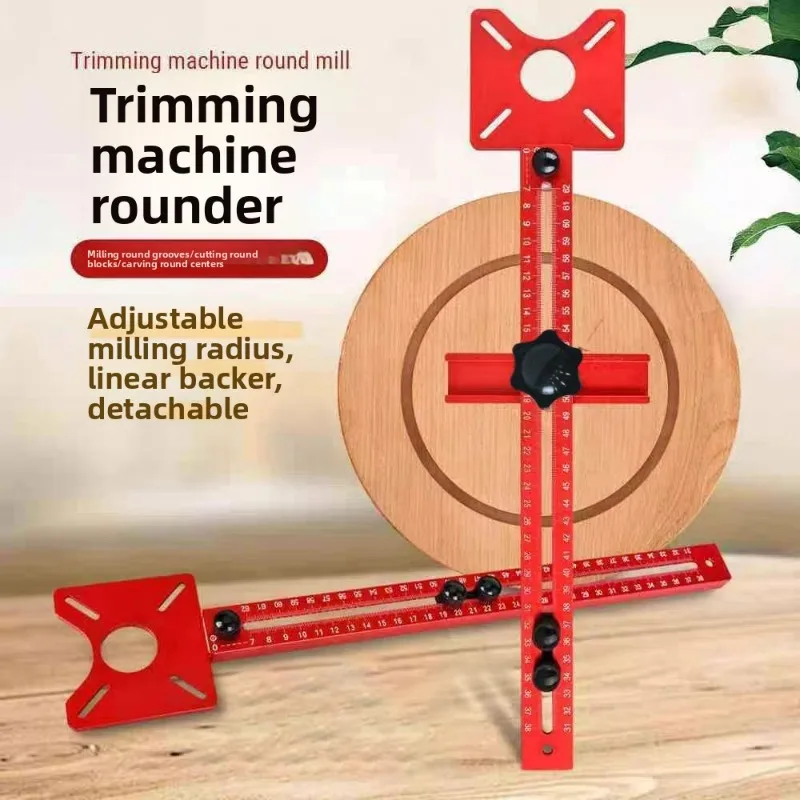 3 in 1 Router Milling Groove Bracket Woodworking Cutting and Milling Circular Auxiliary Tool Aluminum Router Circle Cutting Jig