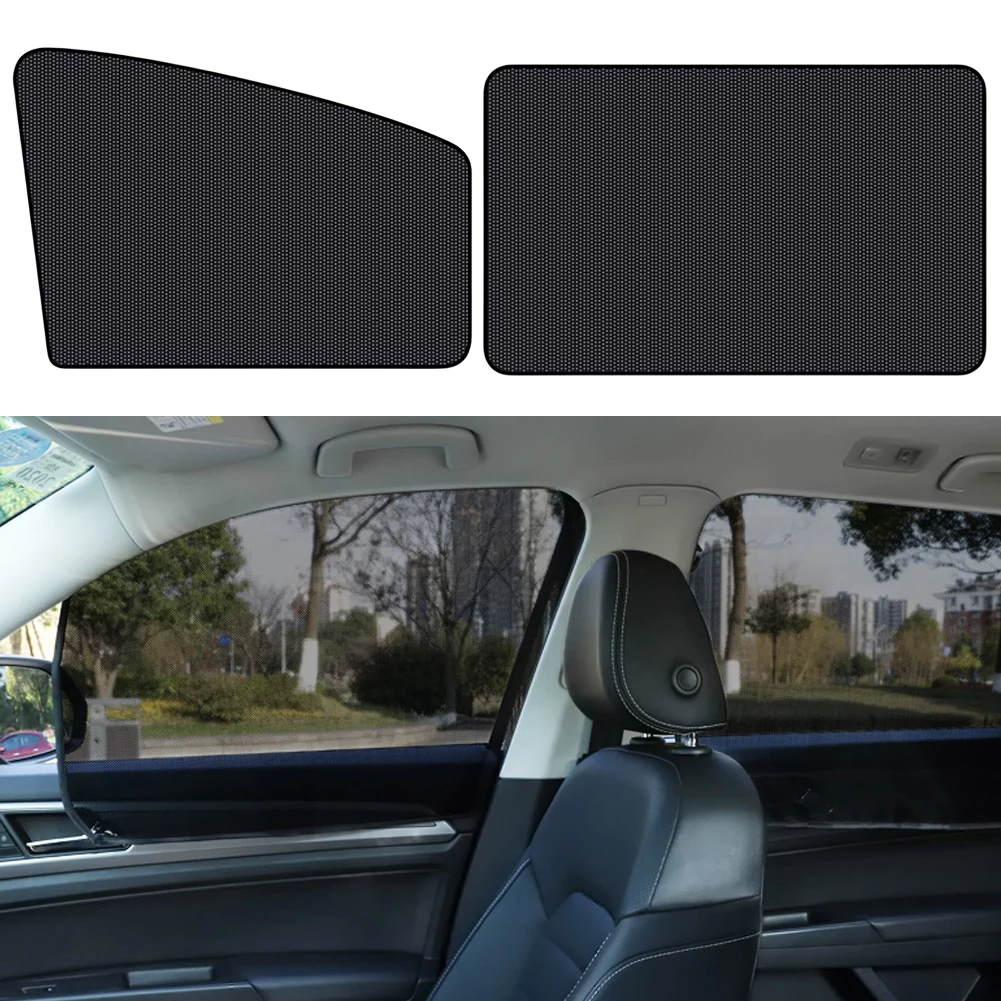 

Magnetic Car Side Window Sun Shade with Small Hole Car Personality Sunshades 10 Magnets UV Protection Front Rear Window Curtain