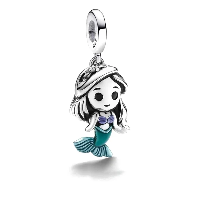 2025 جديد سحر Miniso ديزني حورية البحر بينوكيو الحرباء بلاتا دي لي 925 الفضة دلاية مجوهرات الخرز الأصلي النساء سوار