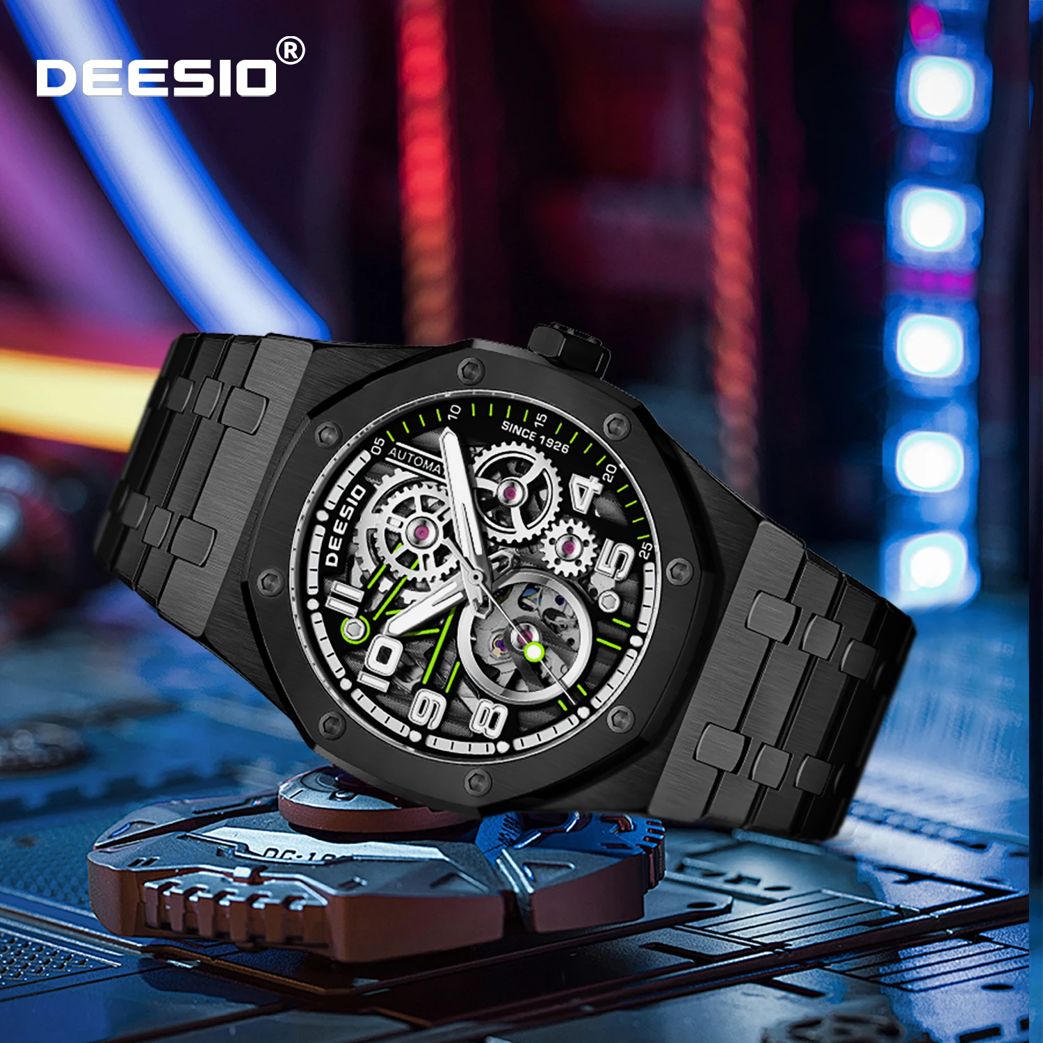 

Deesio Automatic Mechanical Watch Men's,Luxury Sapphire Crystal 316L Stainless Steel Case,Business Style Water Resistant 30M