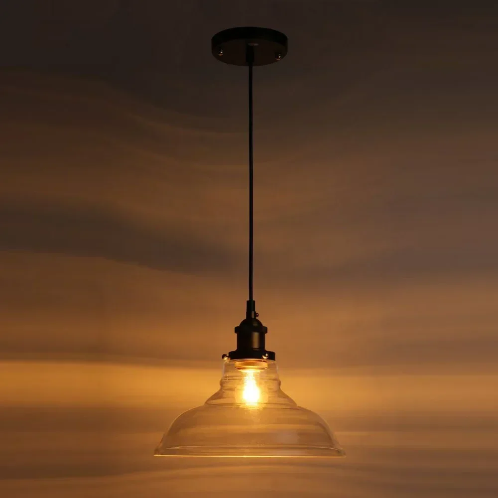 

E27 Подвесные светильники Классический американский деревенский стеклянный абажур Эдисон Подвесные светильники Винтажная лампочка для гостиной