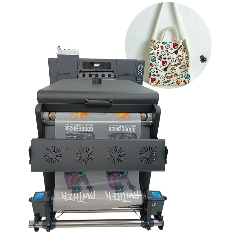 Four I3200A1 Heads A1 DTF Printer Auto-cycle Powder Roll Transfer 60CM Impresora Smooth Printing DTF Printer For Clothes