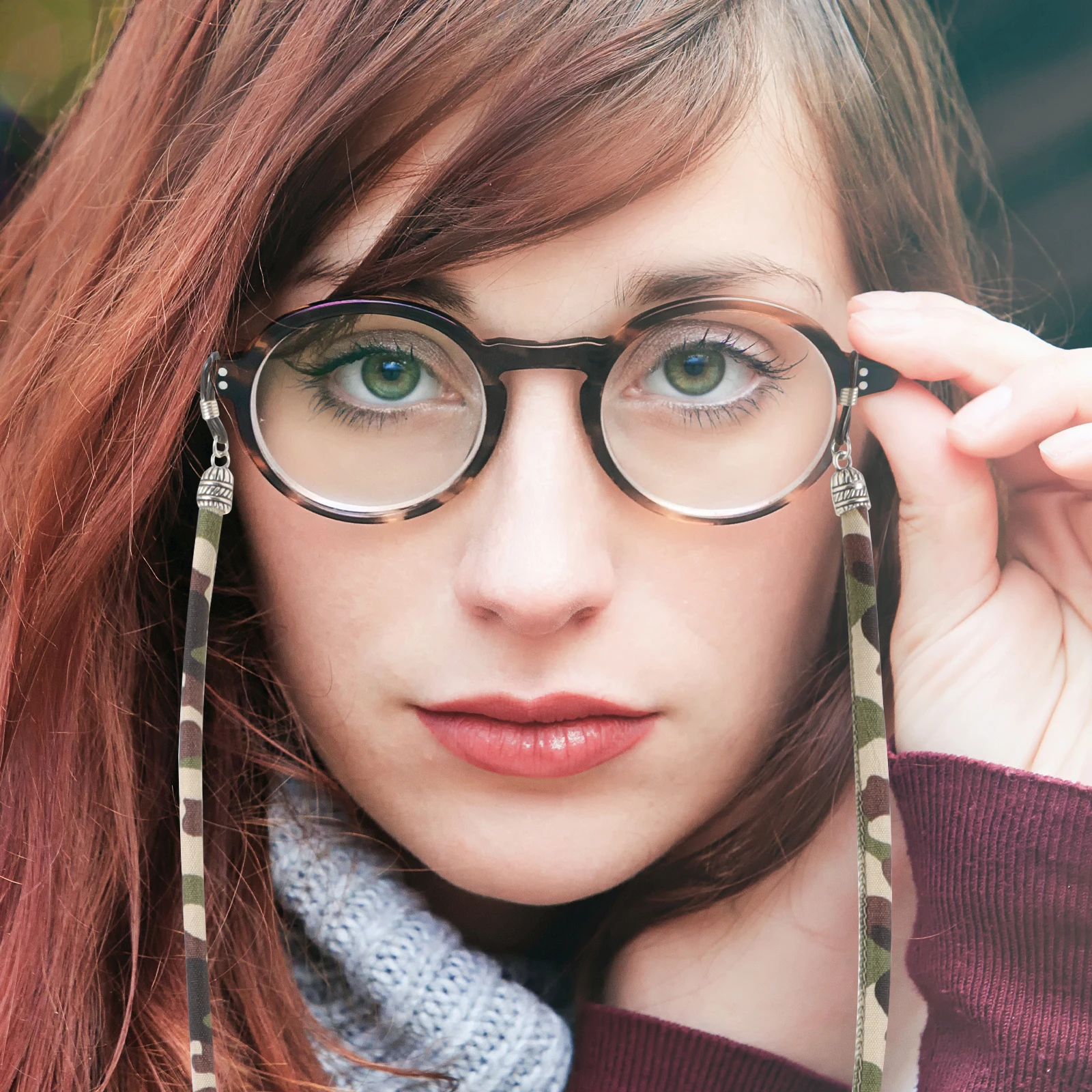 

4pcs Eyeglass Chain Strap Adjustable Eyeglasses Polyester Cotton Lanyard Women Man Accessories Holder Necklace Glasses Rope Anti