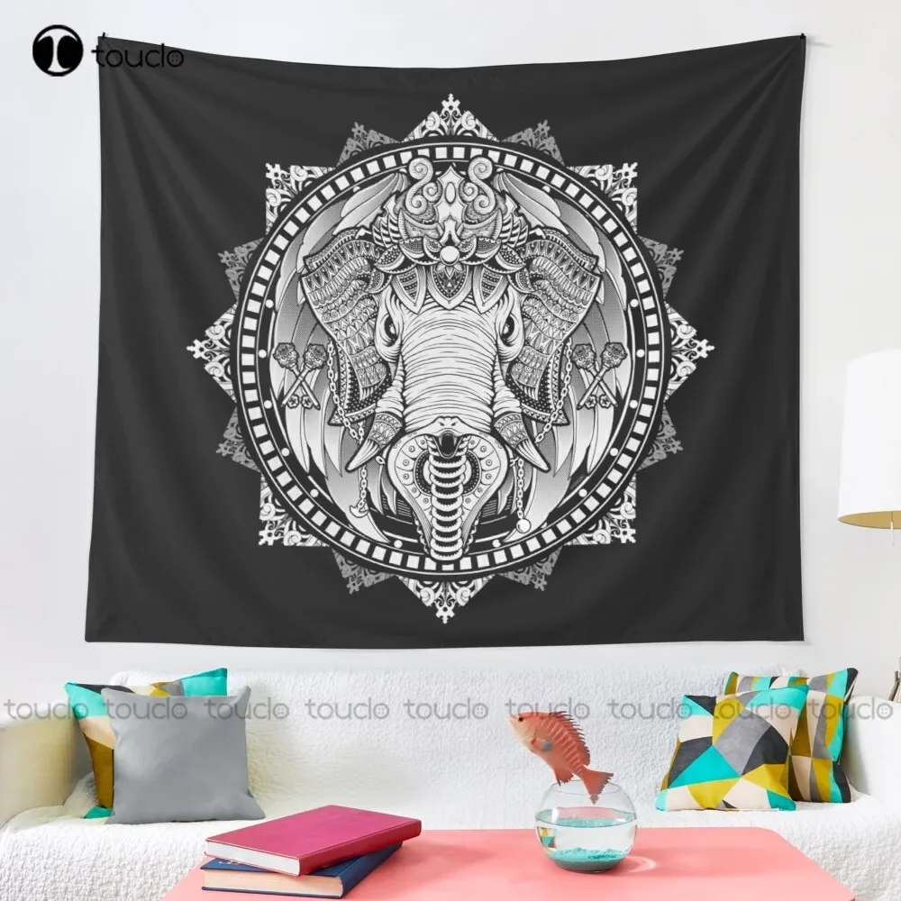 Elephant Medallion Tapestry Home Funny Tapestry Tapestry Wall Hanging For Living Room Bedroom Dorm Room Home Decor Wall Covering
