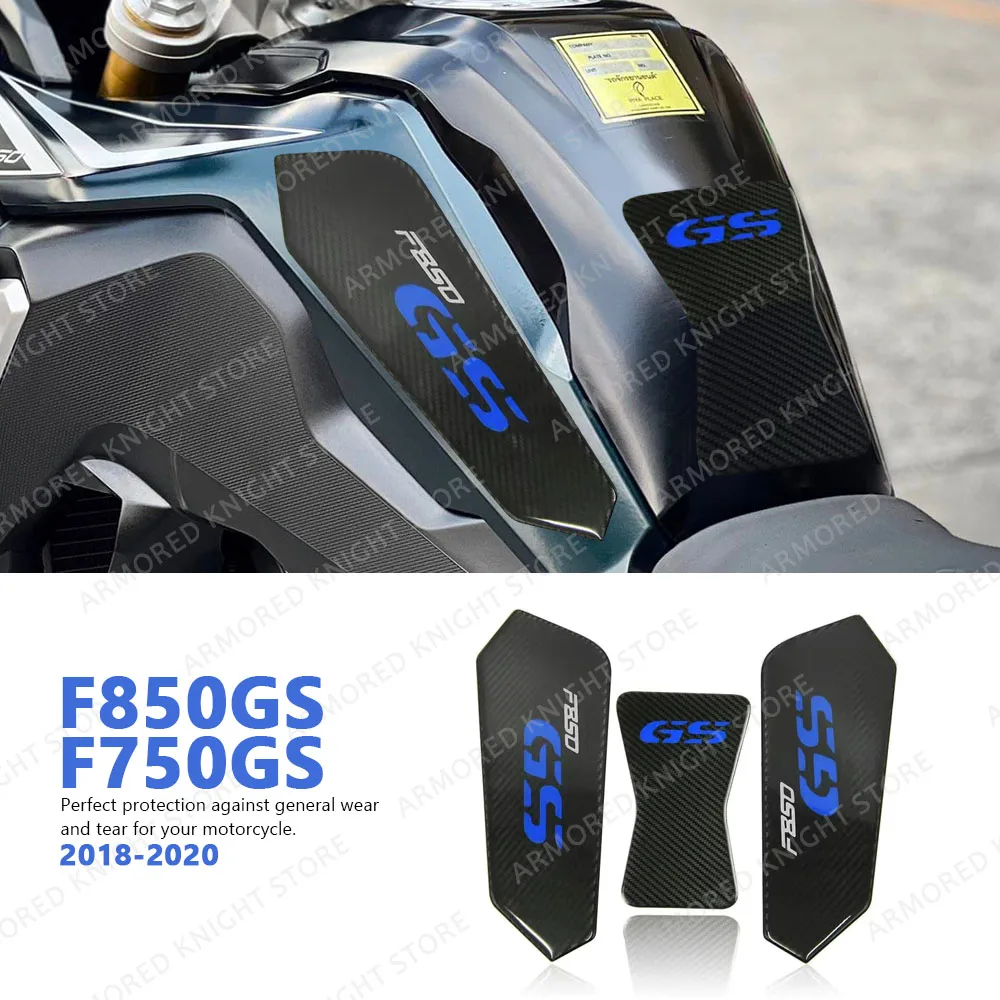 オートバイの燃料タンクパッド,ステッカープロテクター,ステッカー,ニーグリップ,BMW f750gs,f850gs,f 750, 850,gs,2018-2020用のトラクションパッド