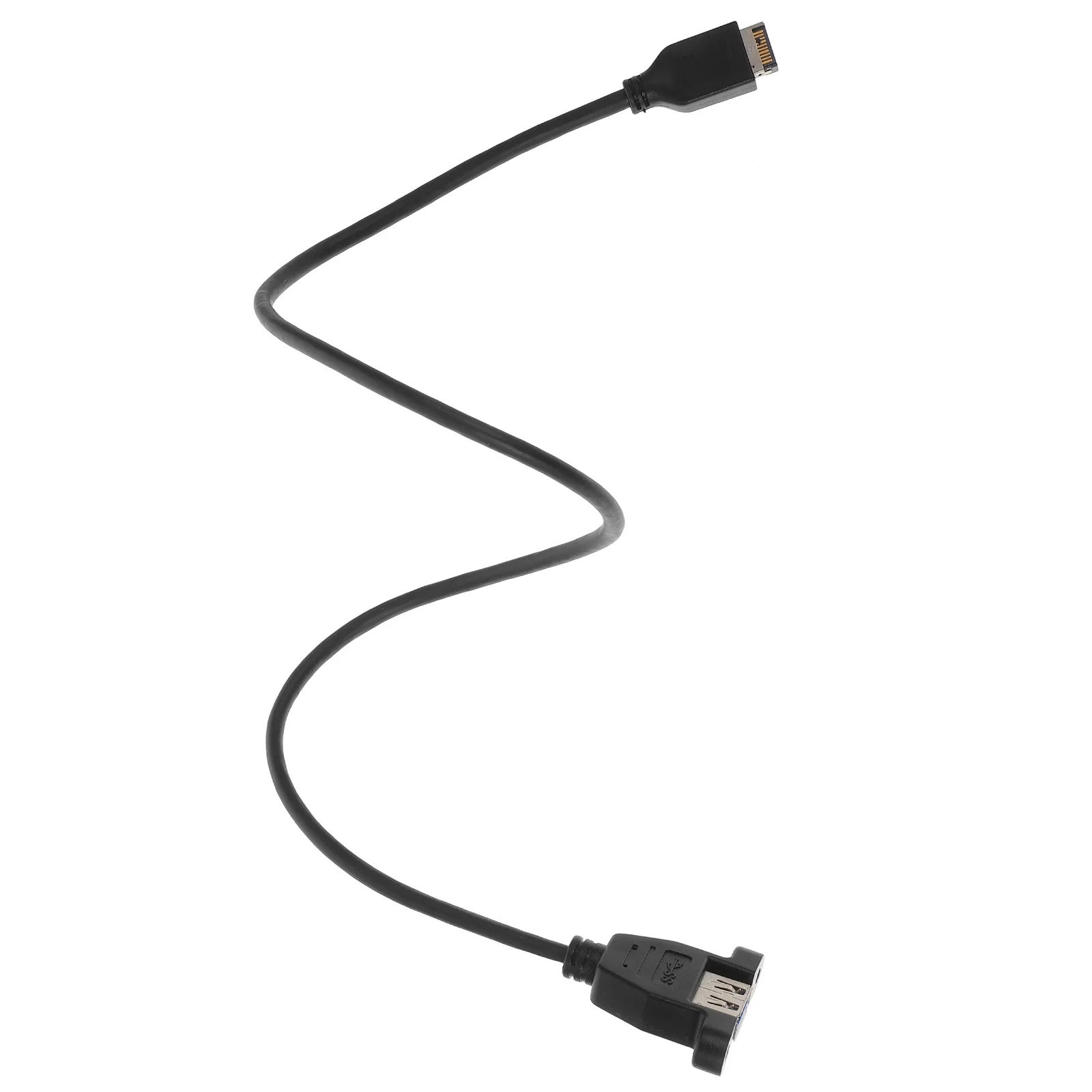 Przedłużacz USB 0.5M E do USB A 3.0 męski, konwerter danych do montażu panelowego w komputerze, adapter wewnętrzny do komputera